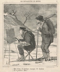 Min gamle mann, maleriet ditt mangler varme... av Honoré Daumier