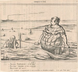 Monsieur Prudhomme... Jeg drukner! ... av Honoré Daumier