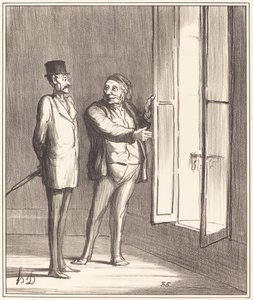 Sir vil ha det bra her... av Honoré Daumier