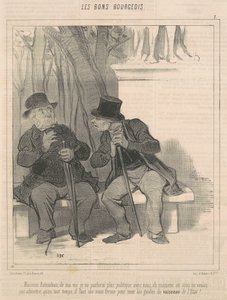 Mossieu Rabourdeau ... jeg vil ikke lenger snakke politikk med deg .. av Honoré Daumier