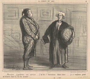 Mossieu, jeg forlater tjenesten din... av Honoré Daumier