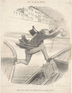 Midler til å hente vektstengene i sitt eget hjem av Honoré Daumier
