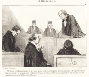 Mr. Advokat har gjort full rettferdighet... av Honoré Daumier