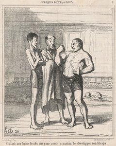 Går bare i kaldt bad... av Honoré Daumier