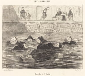 Nayades de la Seine (Sea-nymfene) av Honoré Daumier