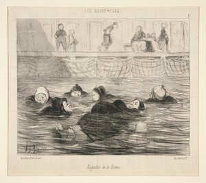 Nayades of the Seine, fra Les Baigneuses av Honoré Daumier
