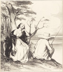 Å smerte!... å ha drømt... om en ektemann... av Honoré Daumier