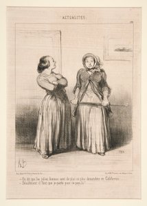 Det sies at attraktive kvinner er mer og mer etterspurt i California av Honoré Daumier