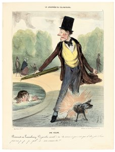 Klokken ett: Vandring i Luxembourghagen, 1839 av Honoré Daumier
