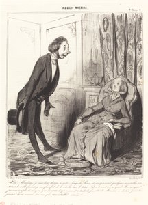 Ja, frue, jeg er fullstendig hengiven til vår... prins... av Honoré Daumier