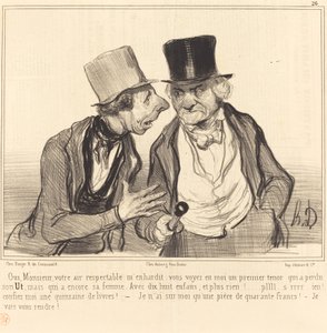 Ja, sir, din respektable luft oppmuntrer meg... av Honoré Daumier