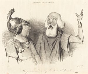 Ja, jeg kommer, i templet hans... av Honoré Daumier