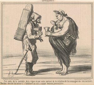Som et resultat av vintreet sykdom av Honoré Daumier