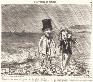 Parisere som mottar et korn... av Honoré Daumier
