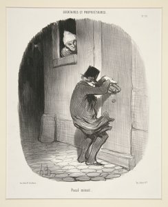 Passerer midnatt, fra leietakere og eiere av Honoré Daumier