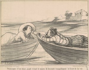 Ferskvannsfilosofer... av Honoré Daumier