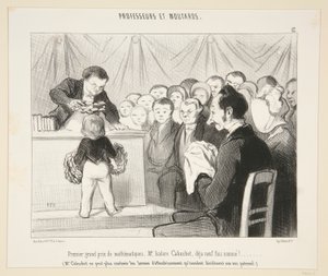 Første hovedpremie i matematikk, Mr Isidore Cabuchet?. #12 av professorer og sennep av Honoré Daumier