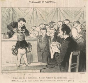 Første hovedpris i matematikk, M. Cabuchet av Honoré Daumier