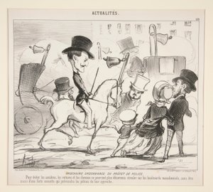 Neste orden fra politiprefekten. (For å unngå ulykker av Honoré Daumier