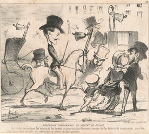 Neste forordning av politiprefekten av Honoré Daumier