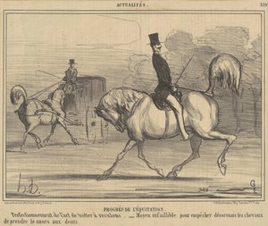 Horsemanship fremgang av Honoré Daumier