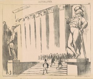 Prosjekt med vedtekter som skal pryde ... Børsen av Honoré Daumier