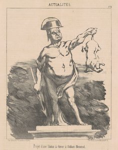 Prosjekt for en statue ... ved Odilon-Nimrod av Honoré Daumier
