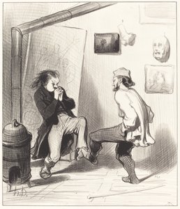Da vi brente hans siste staffeli! av Honoré Daumier