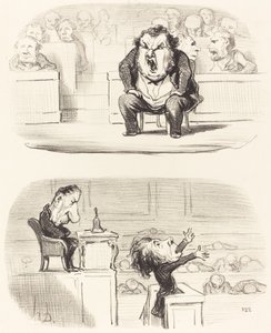 Når en kjedelig foredragsholder inntar talerstolen av Honoré Daumier