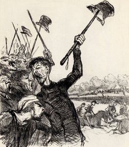 Ratapoil og hans stab: Lenge leve keiseren!, 1851. av Honoré Daumier