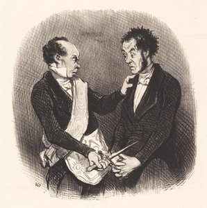 Mottak av en frimurer av Honoré Daumier