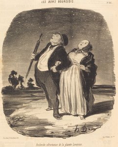 Mislykket søk etter planeten Leverrier av Honoré Daumier
