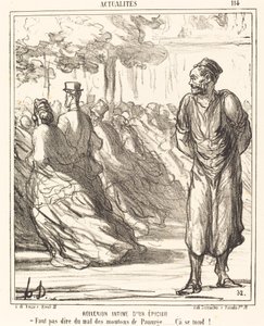 Intim refleksjon av en kjøpmann av Honoré Daumier