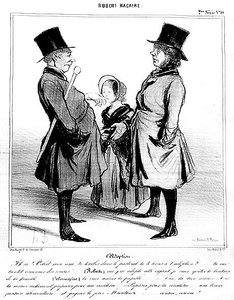 Robert Macaire: adopsjonen, av Daumier - i "" Charivari"" av 25/04/1841 av Honoré Daumier