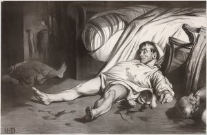 Rue Transnonain, 15. april 1834. 1834 av Honoré Daumier