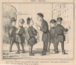 Hvis du vil, skal jeg kjøpe deg to hundre klinkekuler... av Honoré Daumier