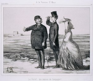 Suvenir av kunstnere- På La Varenne-Saint-Maur av Honoré Daumier