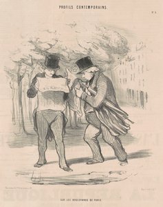 På boulevardene i Paris av Honoré Daumier