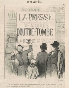 Du tar feil når du vil legge ut denne... annonsen... av Honoré Daumier