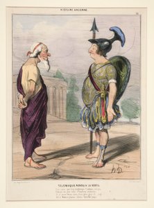Telemachus kom tilbake til dyden. Hans hjerte, som altfor lenge Eucharis okkuperte av Honoré Daumier
