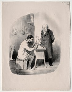 The Artists, plate 2: Du må modellere meg på denne måten en dag av Honoré Daumier