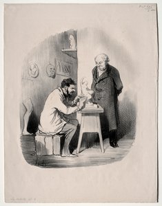 The Artists, plate 2: Du må modellere meg på denne måten en dag, 1848. av Honoré Daumier