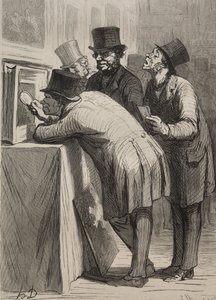 Auksjonsrommet: Amatøren. av Honoré Daumier