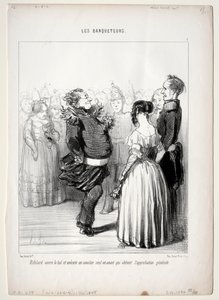 The Banqueters, plate 5: Rifolard åpner ballen av Honoré Daumier
