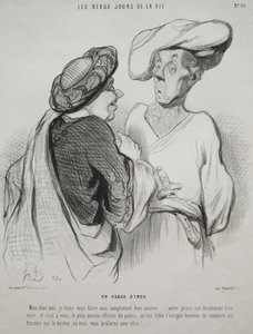 The Beautiful Days of Life, plate 30: An Indian Custom, 1844. av Honoré Daumier