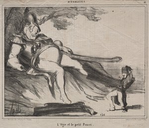 Kosakkene for latter (plate 61): Ogre og hans lille Tom Thumb av Honoré Daumier