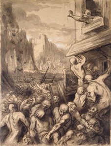 The Destruction of a City, midten av 1800-tallet av Honoré Daumier
