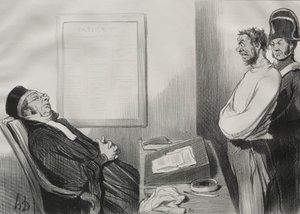 The Men of Justice, plate 15: Du var sulten...Det er ikke en grunn..., 1845. av Honoré Daumier