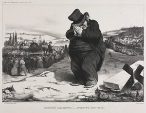 Månedsforeningen (plate 22): Mislyktes Lafayette! Det tjener deg rett, min gamle venn! av Honoré Daumier
