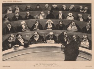 The Monthly Association plate 18: The Legislative Belly, 1834. av Honoré Daumier